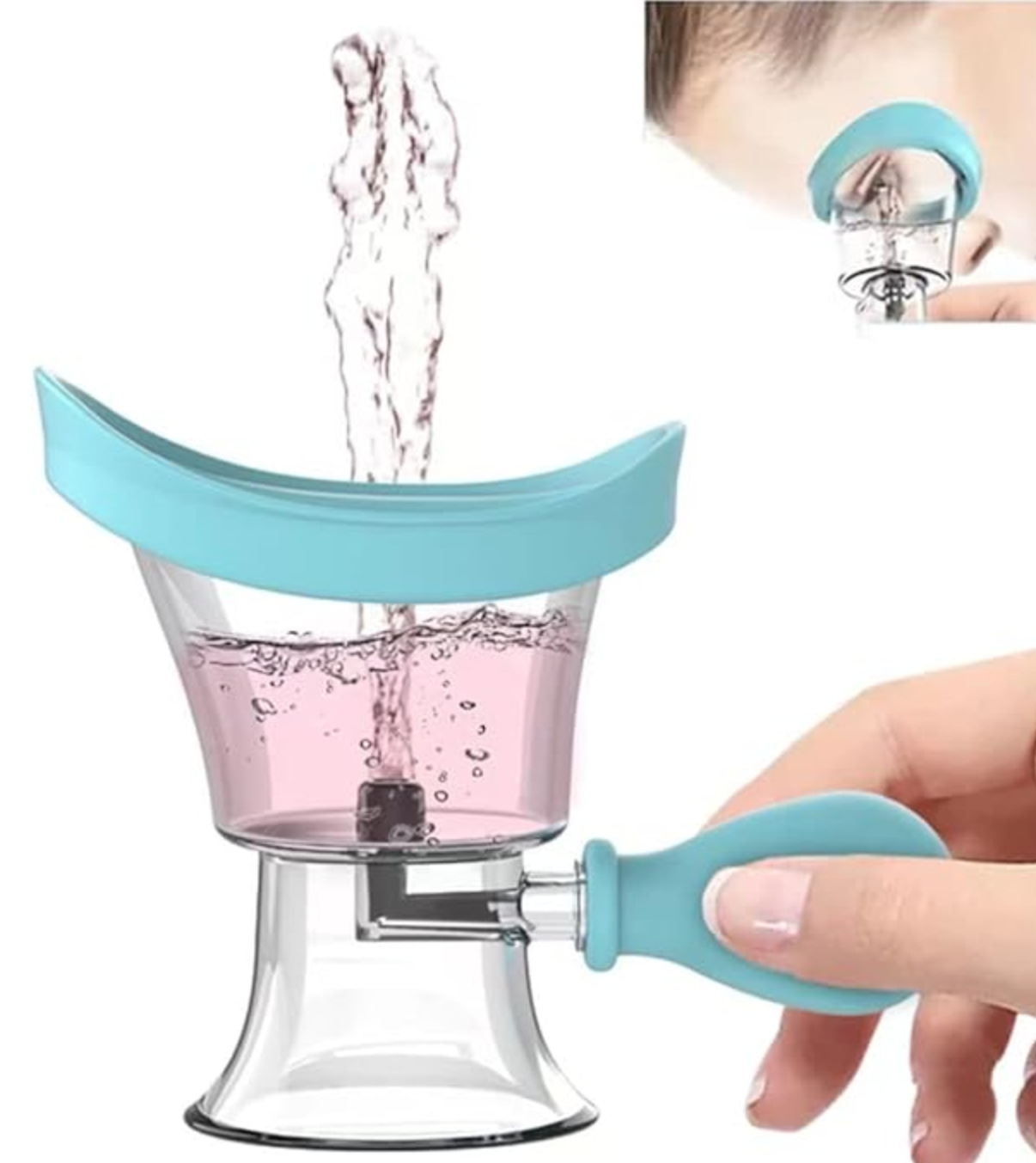 Portable squeeze eyewash cup
